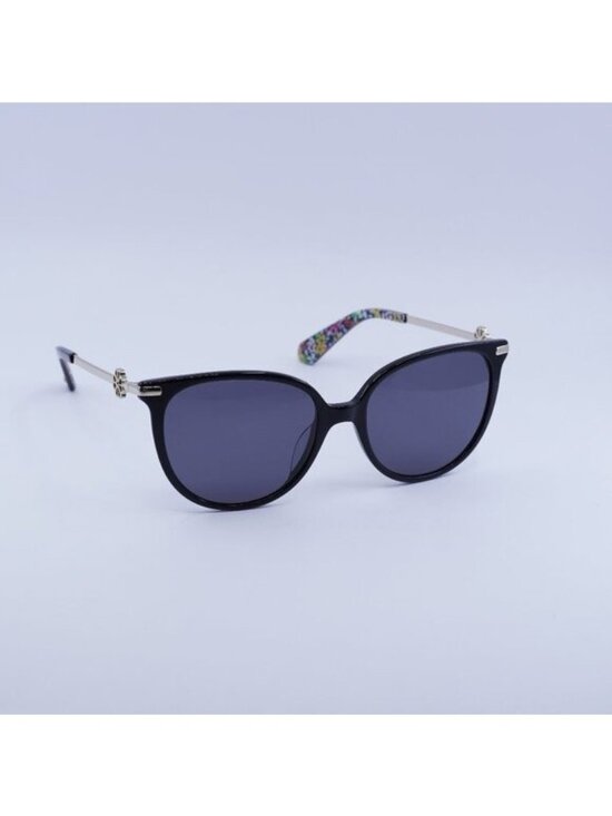 Kate Spade KRISTINA/G/S 0807 IR Sunglasses Black Cat Eye Frame, Grey Lenses